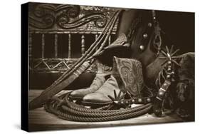 TC’s Boots and Yuma Spurs-Barry Hart-Stretched Canvas