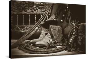 TC’s Boots and Yuma Spurs-Barry Hart-Stretched Canvas