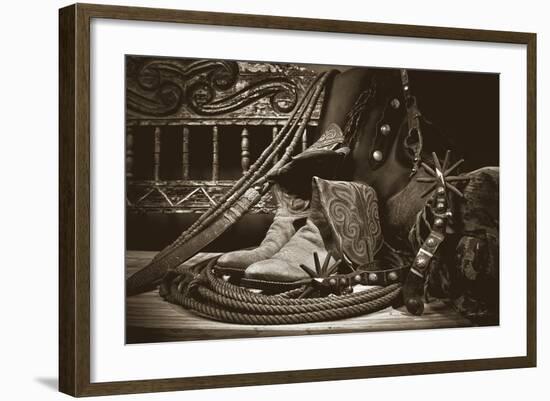 TC’s Boots and Yuma Spurs-Barry Hart-Framed Art Print