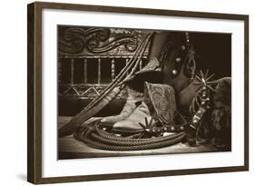 TC’s Boots and Yuma Spurs-Barry Hart-Framed Art Print