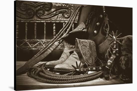 TC’s Boots and Yuma Spurs-Barry Hart-Stretched Canvas