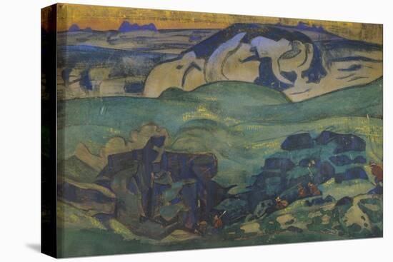 Tchud Tribe Gone Underground, 1913-Nicholas Roerich-Stretched Canvas