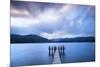 Te Anau jetty with lake and mountain in background, Southland, South Island, New Zealand-Ed Rhodes-Mounted Photographic Print