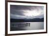 Te Anau jetty with lake and mountain in background, Southland, South Island, New Zealand-Ed Rhodes-Framed Photographic Print