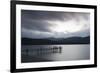 Te Anau jetty with lake and mountain in background, Southland, South Island, New Zealand-Ed Rhodes-Framed Photographic Print