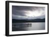 Te Anau jetty with lake and mountain in background, Southland, South Island, New Zealand-Ed Rhodes-Framed Photographic Print