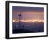 Te Apiti Wind Farm at Dawn, on the Lower Ruahine Ranges, Manawatu, North Island, New Zealand-Smith Don-Framed Photographic Print