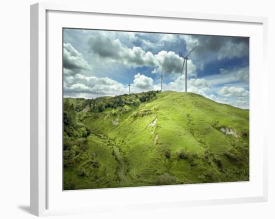 Te Apiti Wind Farm, on the Lower Ruahine Ranges, Manawatu, North Island, New Zealand, Pacific-Smith Don-Framed Photographic Print