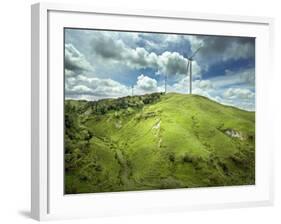 Te Apiti Wind Farm, on the Lower Ruahine Ranges, Manawatu, North Island, New Zealand, Pacific-Smith Don-Framed Photographic Print