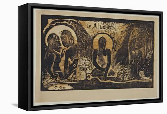 Te Atua (The God) from the Series Noa Noa, 1893-1894-Paul Gauguin-Framed Stretched Canvas