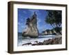 Te Horo Rock, Cathedral Cove, Coromandel Peninsula, North Island, New Zealand, Pacific-Dominic Harcourt-webster-Framed Photographic Print