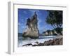 Te Horo Rock, Cathedral Cove, Coromandel Peninsula, North Island, New Zealand, Pacific-Dominic Harcourt-webster-Framed Photographic Print