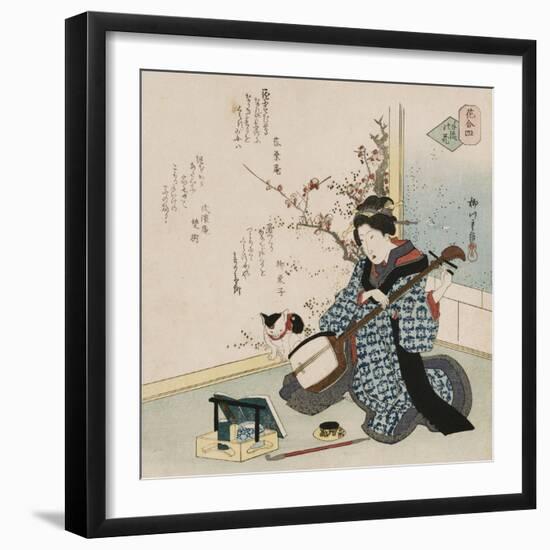 Te-Ike No Hana 'Hand-Picked Flower'-Yanagawa Shigenobu II-Framed Giclee Print