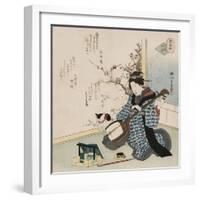 Te-Ike No Hana 'Hand-Picked Flower'-Yanagawa Shigenobu II-Framed Giclee Print