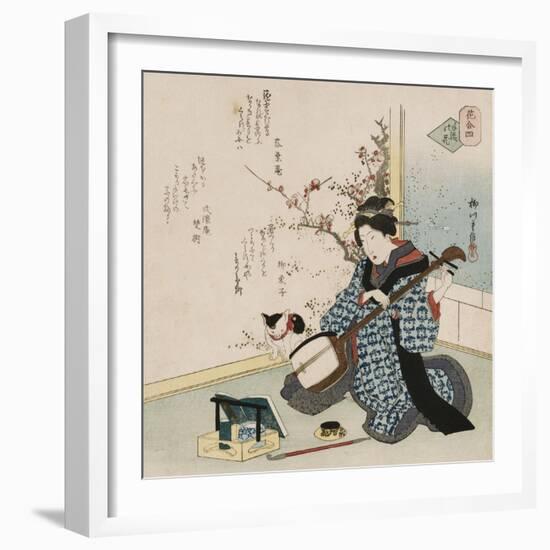 Te-Ike No Hana 'Hand-Picked Flower'-Yanagawa Shigenobu II-Framed Giclee Print