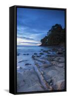 Te Mata Beach at Sunset, Coromandel Peninsula, North Island, New Zealand-Ian Trower-Framed Stretched Canvas