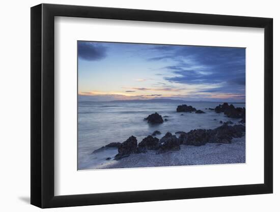 Te Mata Beach at Sunset, Coromandel Peninsula, Waikato, North Island, New Zealand, Pacific-Ian-Framed Photographic Print