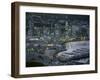 Te Papa Museum Marina and City Lights in the Evening, Wellington, North Island, New Zealand-D H Webster-Framed Photographic Print