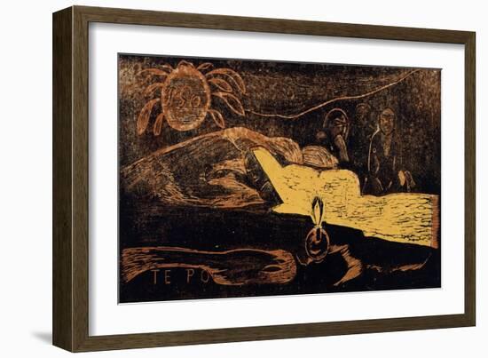 Te Po. La Grande Nuit (From the Series Noa No), 1893-1894-Paul Gauguin-Framed Giclee Print