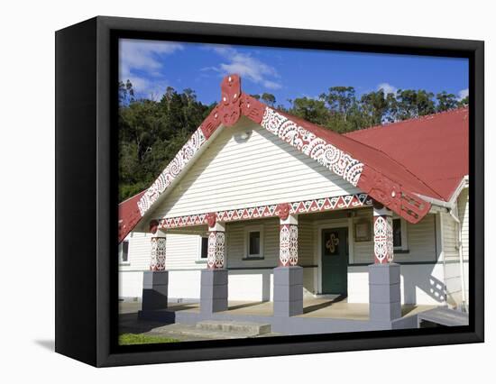 Te Poho O Rawiri Marae Meeting House, Gisborne, Eastland District, North Island, New Zealand, Pacif-Richard Cummins-Framed Stretched Canvas