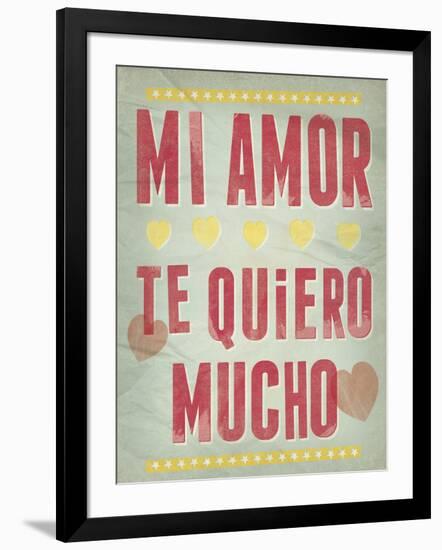 Te Quiero Mucho-Clara Wells-Framed Giclee Print