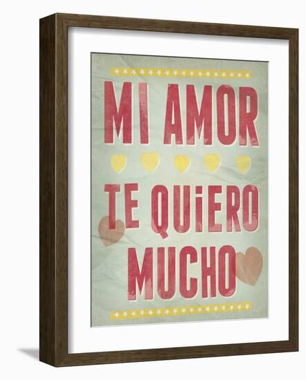 Te Quiero Mucho-Clara Wells-Framed Giclee Print