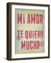 Te Quiero Mucho-Clara Wells-Framed Giclee Print