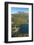 Te Tapahoro Bay, Lake Tarawera flowing into Tarawera River, and Mt Tarawera, N. Island, New Zealand-David Wall-Framed Photographic Print