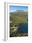 Te Tapahoro Bay, Lake Tarawera flowing into Tarawera River, and Mt Tarawera, N. Island, New Zealand-David Wall-Framed Photographic Print