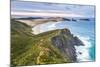 Te Werahi Beach at Sunrise, with Te Paki Coastal Track Path Visible, Cape Reinga-Matthew Williams-Ellis-Mounted Photographic Print