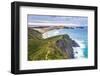 Te Werahi Beach at Sunrise, with Te Paki Coastal Track Path Visible, Cape Reinga-Matthew Williams-Ellis-Framed Photographic Print