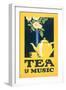 Tea and Music, C.1922 (Colour Litho)-Frank Newbould-Framed Giclee Print