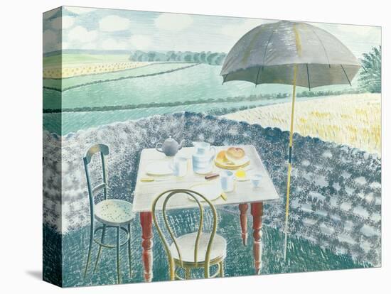 Tea at Furlongs-Eric Ravilious-Stretched Canvas