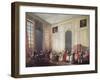 Tea at the Temple in the Salon of Four Mirrors in Prince Conti's Home-Michel Barthélémy Ollivier-Framed Giclee Print