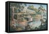 Tea Break - Echuca-John Bradley-Framed Stretched Canvas