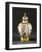 Tea Caddy with Chinoiserie Decoration, 1730, Porcelain, Meissen Manufacture, Saxony, Germany-null-Framed Giclee Print