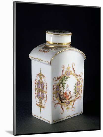 Tea Caddy with Saxon Decorations-null-Mounted Giclee Print