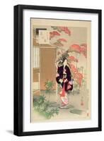 Tea Ceremony: a Woman of the Hoei Era, from the Series 'A Selection of the Thirty-Six Beauties',…-Mizuno Toshikata-Framed Giclee Print