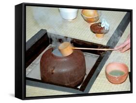 Tea Ceremony, Kyoto, Japan-Shin Terada-Framed Stretched Canvas