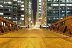 Chicago Downtown at Night-TEA-Photographic Print