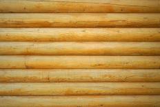 Close up Shot of Parallel Wooden Logs Background-TEA-Photographic Print