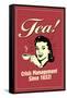 Tea Crisis Management Since 1652 Funny Retro Poster-Retrospoofs-Framed Stretched Canvas