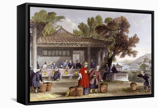 Tea Culture Preparation-Thomas Allom-Framed Stretched Canvas