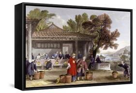 Tea Culture Preparation-Thomas Allom-Framed Stretched Canvas