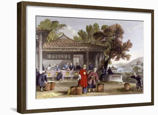 Tea Culture Preparation-Thomas Allom-Framed Art Print