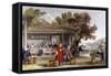 Tea Culture Preparation-Thomas Allom-Framed Stretched Canvas