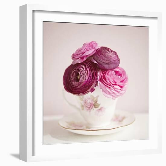 Tea Cup Posies-Susannah Tucker-Framed Art Print