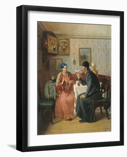 Tea Drinking, 1895-Alexey Avvakumovich Naumov-Framed Giclee Print