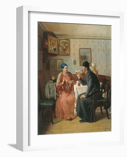 Tea Drinking, 1895-Alexey Avvakumovich Naumov-Framed Giclee Print