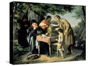 Tea Drinking in Mytishchi, Near Moscow, 1862-Vasili Grigorevich Perov-Stretched Canvas